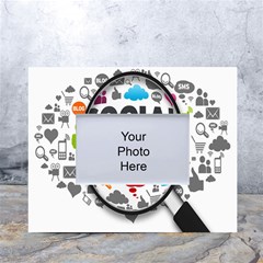 Social Media Computer Internet Typography Text Poster White Tabletop Photo Frame 4 x6  by Ket1n9