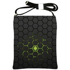 Green Android Honeycomb Gree Shoulder Sling Bag by Ket1n9