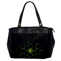 Green Android Honeycomb Gree Oversize Office Handbag by Ket1n9