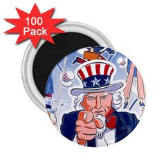 United States Of America Images Independence Day 2 25  Magnets (100 Pack)  by Ket1n9