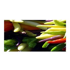 Bright Peppers Satin Wrap 35  X 70  by Ket1n9