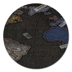 World Map Magnet 5  (round) by Ket1n9