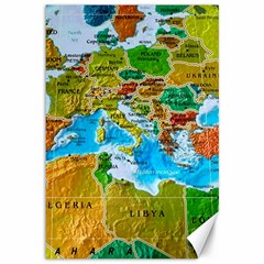 World Map Canvas 12  X 18  by Ket1n9