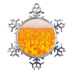 Beer Alcohol Drink Drinks Metal Large Snowflake Ornament by Ket1n9