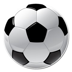 Soccer Ball Magnet 5  (round) by Ket1n9