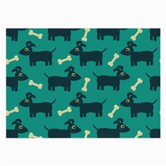 Happy-dogs Animals Pattern Large Glasses Cloth (2 Sides) by Ket1n9