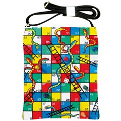 Snakes And Ladders Shoulder Sling Bag by Ket1n9