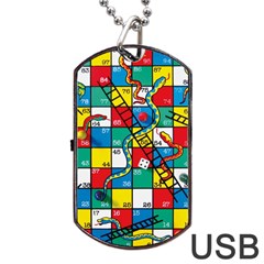 Snakes And Ladders Dog Tag Usb Flash (two Sides) by Ket1n9