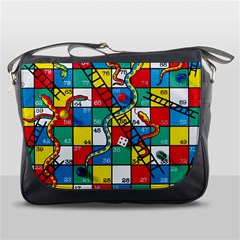 Snakes And Ladders Messenger Bag by Ket1n9