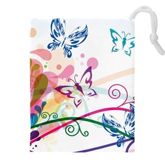 Butterfly Vector Art Drawstring Pouch (5xl) by Ket1n9