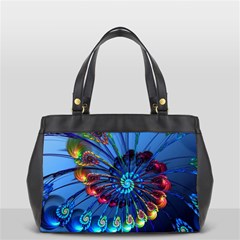 Top Peacock Feathers Oversize Office Handbag (2 Sides) by Ket1n9