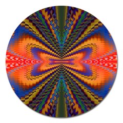 Casanova Abstract Art-colors Cool Druffix Flower Freaky Trippy Magnet 5  (round) by Ket1n9