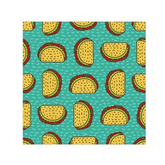 Taco-drawing-background-mexican-fast-food-pattern Square Satin Scarf (30  X 30 ) by Ket1n9