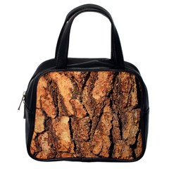 Bark Texture Wood Large Rough Red Wood Outside California Classic Handbag (one Side) by Ket1n9