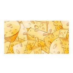 Cheese-slices-seamless-pattern-cartoon-style Satin Wrap 35  X 70  by Ket1n9