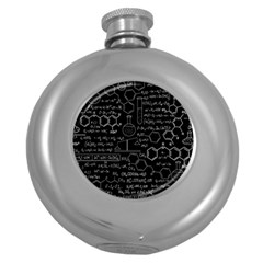 Medical Biology Detail Medicine Psychedelic Science Abstract Abstraction Chemistry Genetics Pattern Round Hip Flask (5 Oz) by Grandong