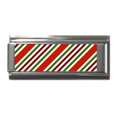 Christmas-color-stripes Superlink Italian Charm (9mm) by Grandong