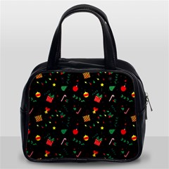 Christmas Pattern Texture Colorful Wallpaper Classic Handbag (two Sides) by Grandong