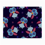 Owl-pattern-background Small Glasses Cloth (2 Sides) Front