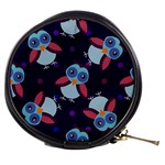 Owl-pattern-background Mini Makeup Bag Front