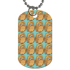 Owl-pattern-background Dog Tag (one Side) by Grandong