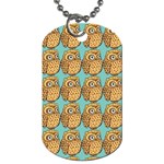 Owl-pattern-background Dog Tag (One Side) Front