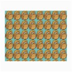 Owl-pattern-background Small Glasses Cloth Front