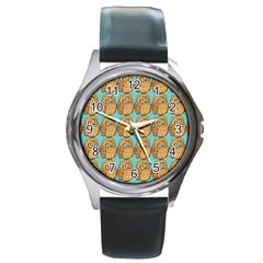 Owl Bird Round Metal Watch by Grandong