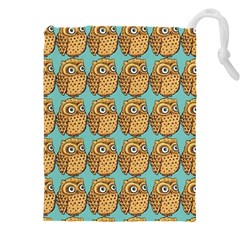 Owl-pattern-background Drawstring Pouch (4xl) by Grandong