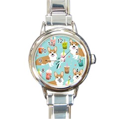 Welsh Corgi Boba Tea Bubble Cute Kawaii Dog Breed Round Italian Charm Watch by Grandong