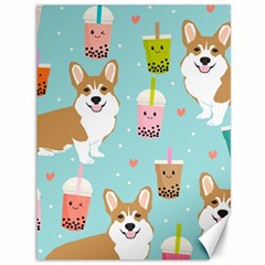 Welsh Corgi Boba Tea Bubble Cute Kawaii Dog Breed Canvas 36  X 48  by Grandong