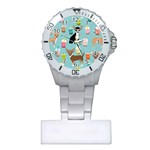 Chihuahua Bubble Kawaii Boba Tea Cute Dog Plastic Nurses Watch Front