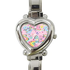 Bears Kawaii Pattern Heart Italian Charm Watch by Grandong