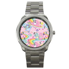 Bears Kawaii Pattern Sport Metal Watch by Grandong