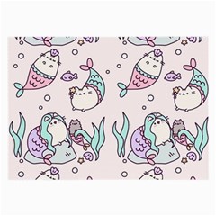 Cartoon Cat Cute Animal Design Drawing Illustration Kawaii Large Glasses Cloth by Grandong