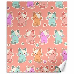 Cute Kawaii Kittens Seamless Pattern Canvas 8  X 10  by Grandong