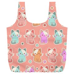 Cute Kawaii Kittens Seamless Pattern Full Print Recycle Bag (xxxl) by Grandong