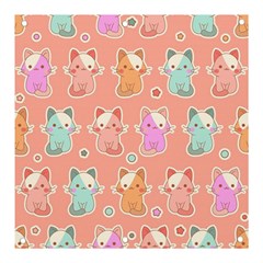 Cute Kawaii Kittens Seamless Pattern Banner And Sign 3  X 3  by Grandong