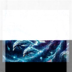 Dolphins Fantasy Rectangular Jigsaw Puzzl by Ravend