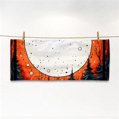 Moon Night Nature Dream Sky Hand Towel by Vaneshop