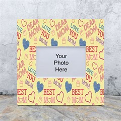 Love Mom Happy Mothers Day I Love Mom Graphic Pattern White Box Photo Frame 4  X 6  by Vaneshop