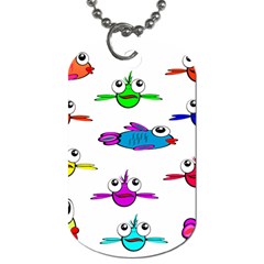 Fish Swim Cartoon Funnycute Dog Tag (one Side) by Sapixe