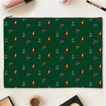 Christmas Green Pattern Background Cosmetic Bag (XXXL) Front