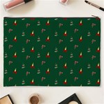 Christmas Green Pattern Background Cosmetic Bag (XXXL) Back