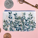 Green and Gold Eucalyptus Leaf Large Coin Purse Front