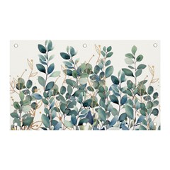 Green And Gold Eucalyptus Leaf Banner And Sign 5  X 3  by Jack14