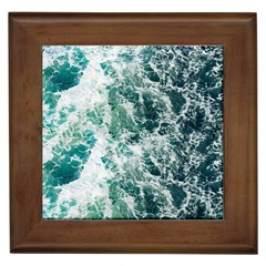 Blue Ocean Waves Framed Tile by Jack14