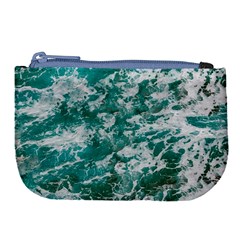 Blue Ocean Waves 2 Large Coin Purse by Jack14