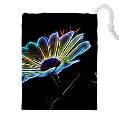 Flower Pattern-design-abstract-background Drawstring Pouch (5xl) by Amaryn4rt