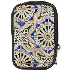 Ceramic-portugal-tiles-wall- Compact Camera Leather Case by Amaryn4rt